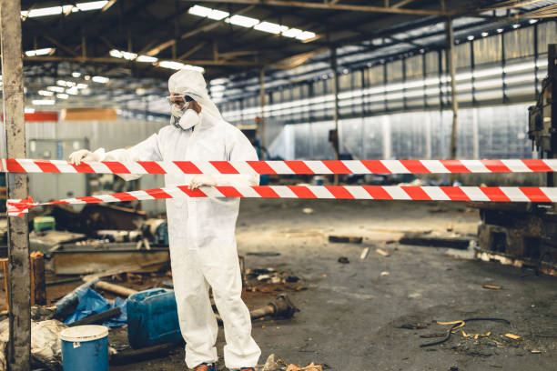 Professional Trauma Scene Cleanup technician working in Lowell, IN